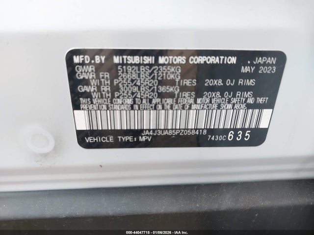 2023 MITSUBISHI OUTLANDER JA4J3UA85PZ058418 Photo 8