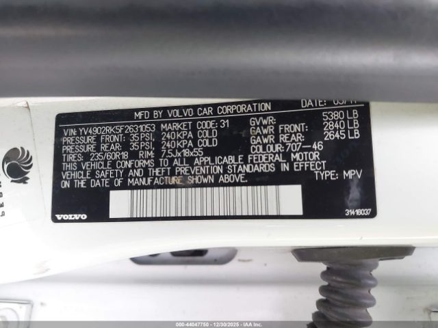 2015 VOLVO XC60 YV4902RK5F2631053 Photo 8