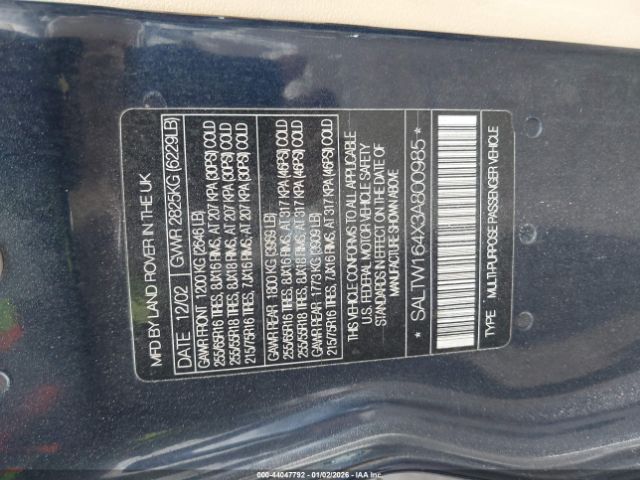 2003 LAND ROVER DISCOVERY SALTW164X3A800985 Photo 8