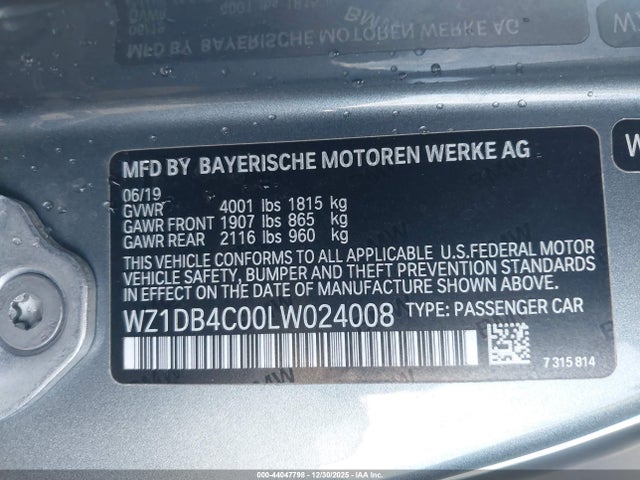 2020 TOYOTA GR SUPRA WZ1DB4C00LW024008 Photo 8