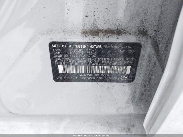 2024 MITSUBISHI MIRAGE ML32AWHJ3RH015650 Photo 8