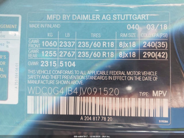 2018 MERCEDES-BENZ GLC 300 WDC0G4JB4JV091520 Photo 8