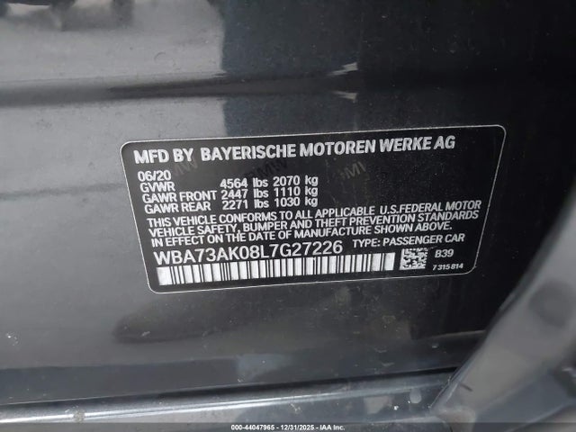 WBA73AK08L7G27226 BMW 228i Gran Coupe Xdrive