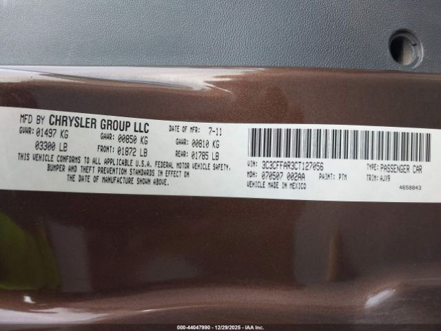 2012 FIAT 500 3C3CFFAR3CT127056 Photo 8