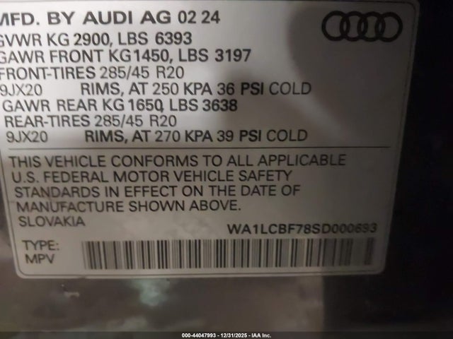 2025 AUDI Q7 WA1LCBF78SD000693 Photo 8