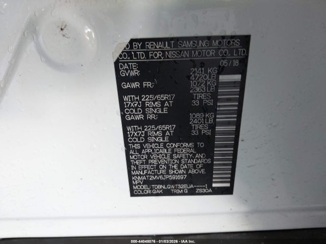 Nissan ROGUE SV 2018 KNMAT2MV6JP591697 Image 9