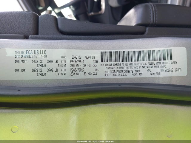 1C4RJEAG4FC793078 Jeep Grand Cherokee Laredo