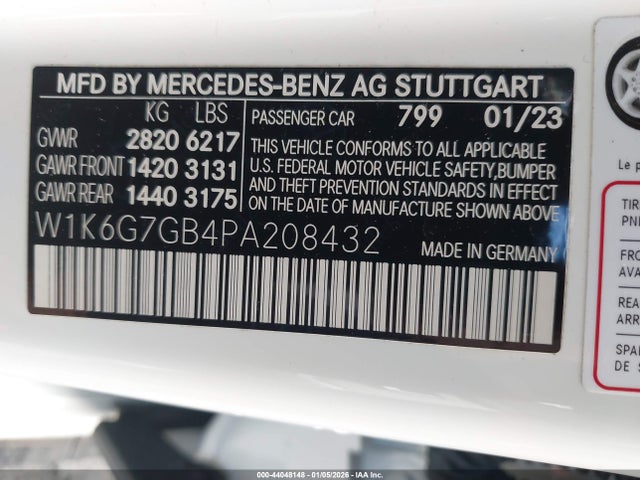 2023 MERCEDES-BENZ S 580 W1K6G7GB4PA208432 Photo 8