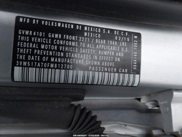 2015 VOLKSWAGEN BEETLE 3VW517AT0FM812700 Photo 8