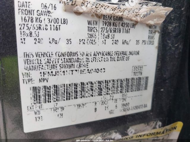 2017 FORD EXPEDITION EL 1FMJK1HT7HEA04043 Photo 8