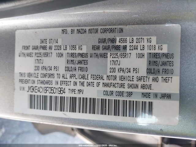Mazda Cx-5 Touring 2015 JM3KE4CY8F0501964 Image 9