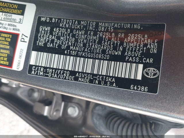 4T1BF1FK5GU508520 Toyota CAMRY SE