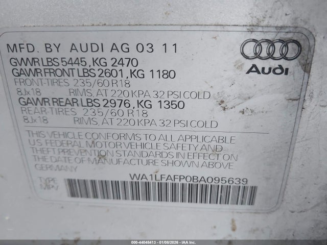 2011 AUDI Q5 WA1LFAFP0BA095639 Photo 8