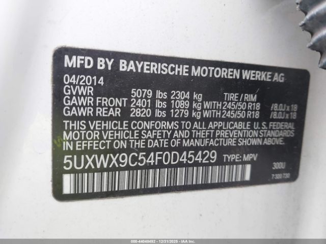 2015 BMW X3 5UXWX9C54F0D45429 Photo 8