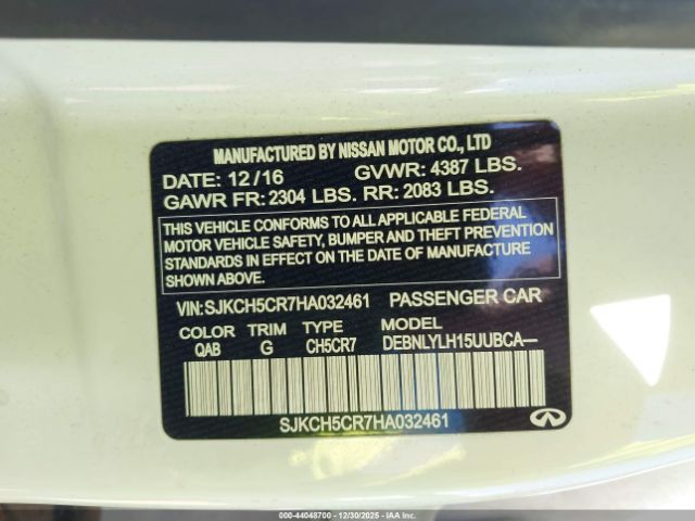 2017 INFINITI QX30 SJKCH5CR7HA032461 Photo 8