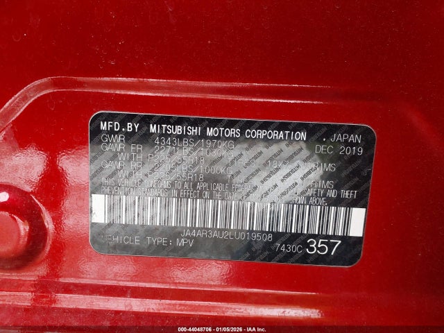 2020 MITSUBISHI OUTLANDER SPORT JA4AR3AU2LU019508 Photo 8