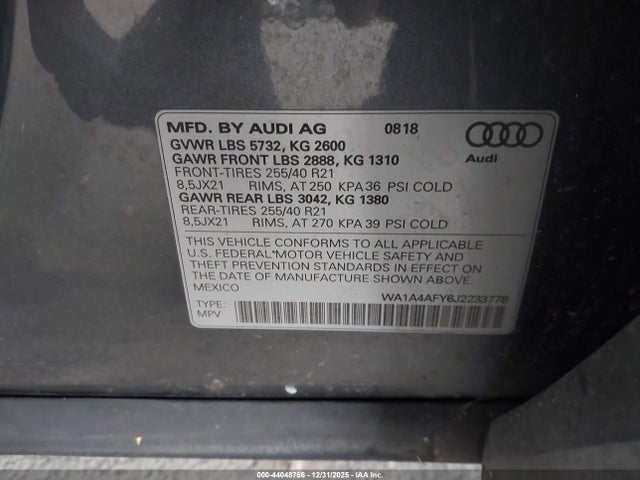 2018 AUDI SQ5 WA1A4AFY6J2233778 Photo 8