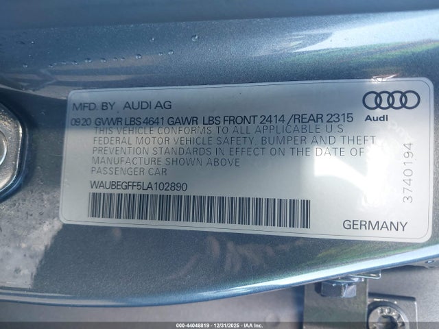 2020 AUDI A3 WAUBEGFF5LA102890 Photo 8