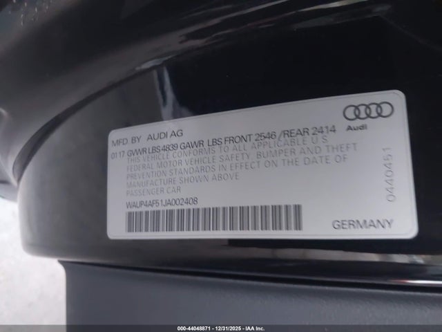 2018 AUDI S5 WAUP4AF51JA002408 Photo 8