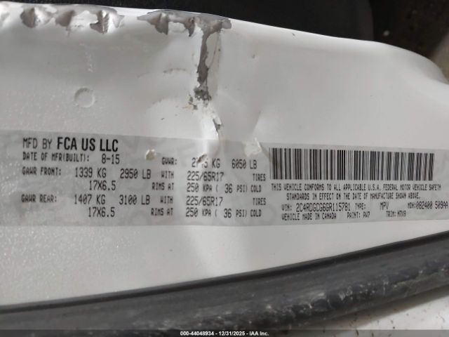 2016 DODGE GRAND CARAVAN 2C4RDGCG6GR115781 Photo 8