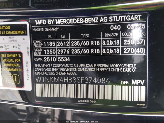 W1NKM4HB3SF374086 Mercedes-Benz Glc 300 4matic Suv