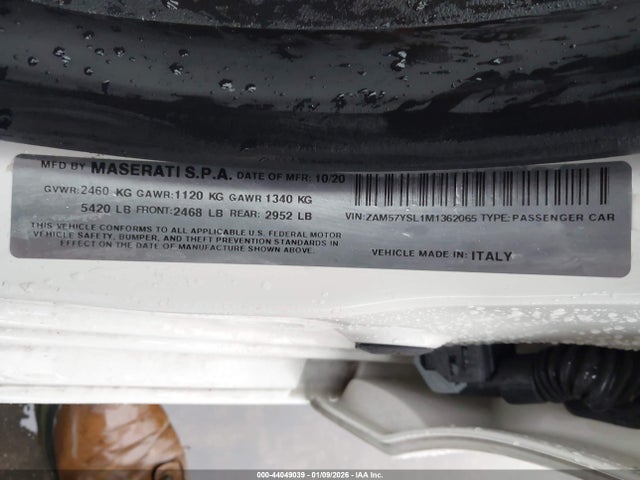 2021 MASERATI GHIBLI ZAM57YSL1M1362065 Photo 8