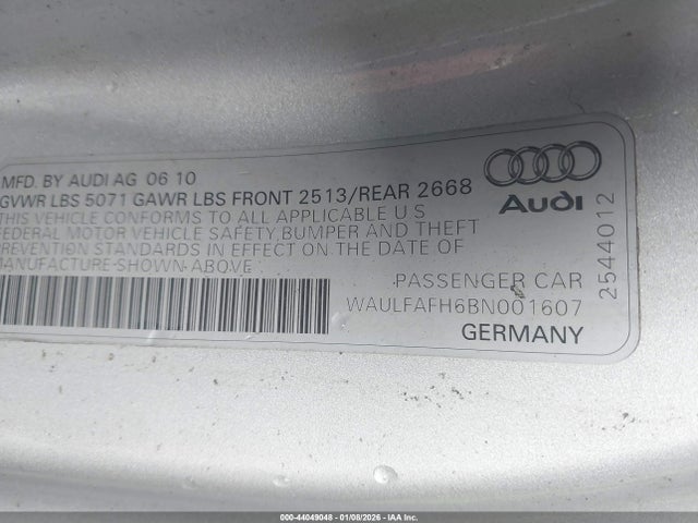 2011 AUDI A5 WAULFAFH6BN001607 Photo 8