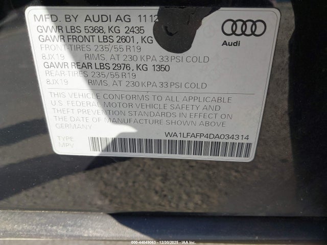 2013 AUDI Q5 WA1LFAFP4DA034314 Photo 8