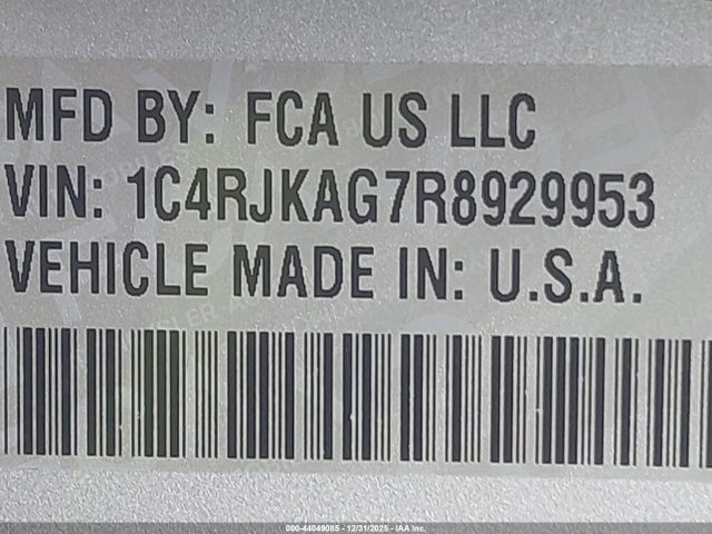 1C4RJKAG7R8929953 Jeep Grand Cherokee L Altitude 4x4