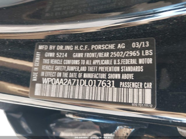 2013 PORSCHE PANAMERA WP0AA2A71DL017631 Photo 8