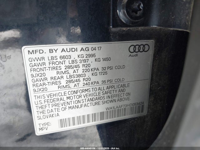 2017 AUDI Q7 WA1LAAF73HD053424 Photo 8