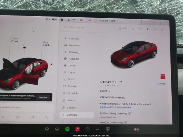 Aukcja sprzedaży 2018 Tesla Model 3 Long Range/mid Range, vin: 5YJ3E1EA2JF186519, numer aukcji: 44049115