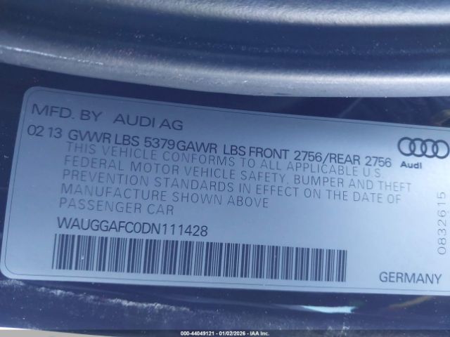 2013 AUDI A6 WAUGGAFC0DN111428 Photo 8