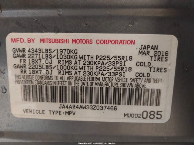 2016 MITSUBISHI OUTLANDER SPORT JA4AR4AW3GZ037466 Photo 8