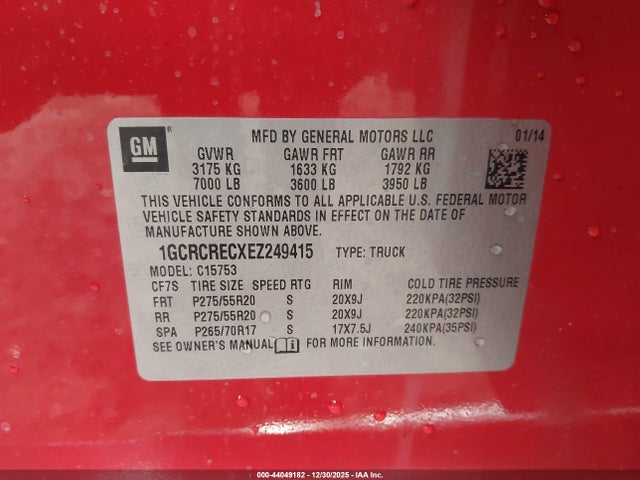 2014 CHEVROLET SILVERADO 1500 1GCRCRECXEZ249415 Photo 8