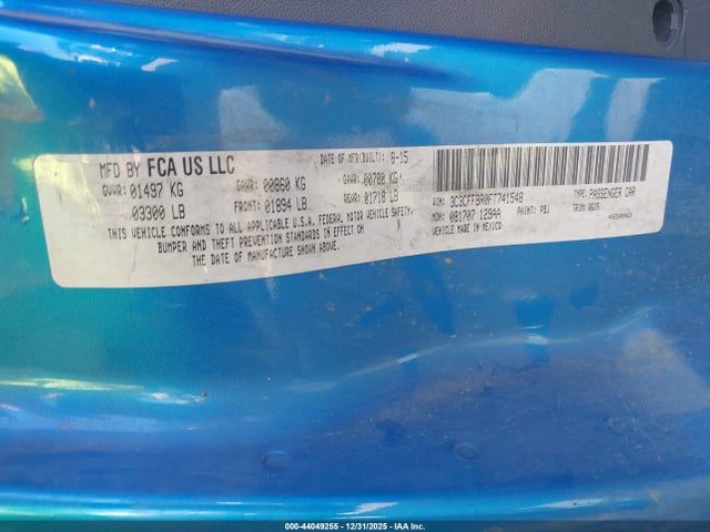 2015 FIAT 500 3C3CFFBR0FT741548 Photo 8