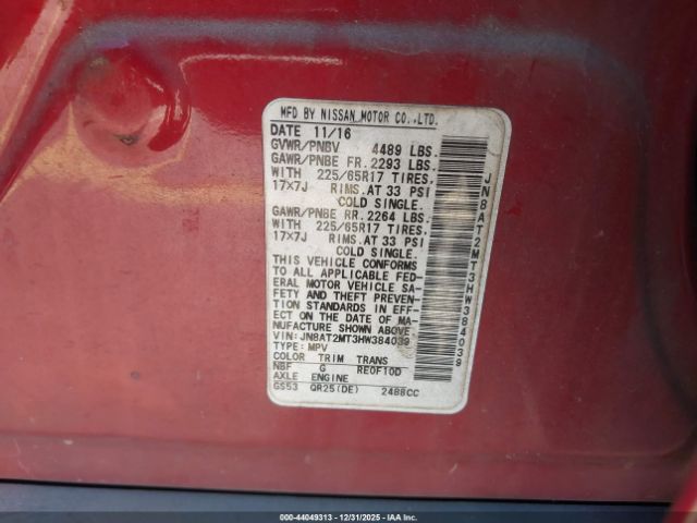 2017 NISSAN ROGUE JN8AT2MT3HW384039 Photo 8