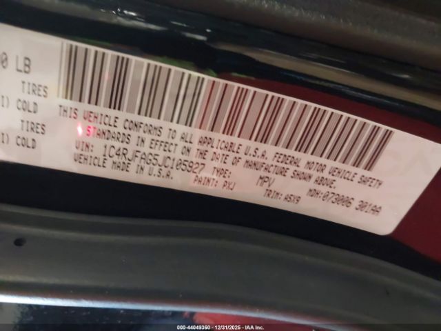 2018 JEEP GRAND CHEROKEE 1C4RJFAG5JC105927 Photo 8