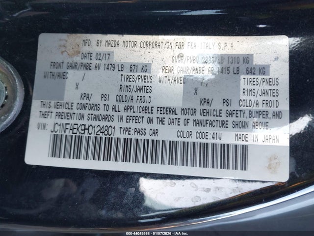 2017 FIAT 124 SPIDER JC1NFAEK9H0124801 Photo 8