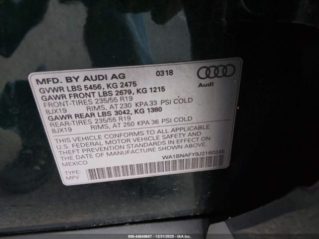 2018 AUDI Q5 WA1BNAFY9J2160245 Photo 8