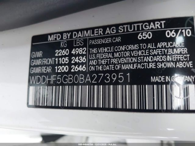 2011 MERCEDES-BENZ E 350 WDDHF5GB0BA273951 Photo 8