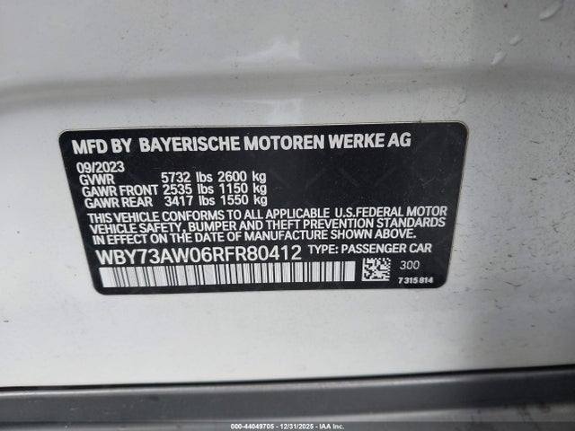 WBY73AW06RFR80412 BMW I4 Gran Coupe Edrive40
