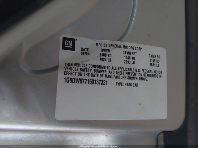 2005 CADILLAC STS 1G6DW677150137321 Photo 8