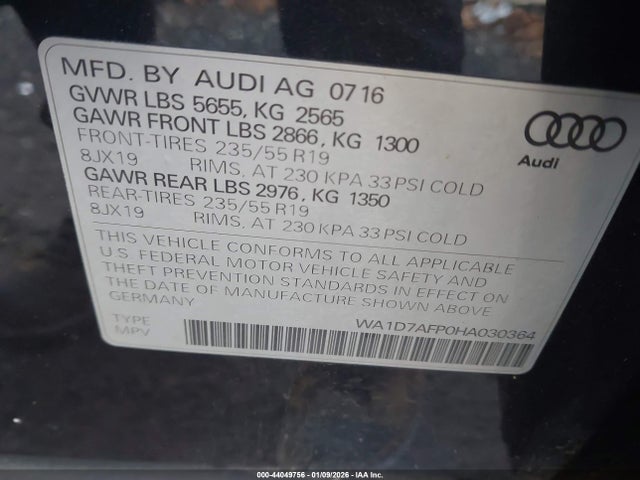 2017 AUDI Q5 WA1D7AFP0HA030364 Photo 8