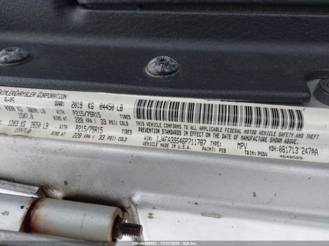 2006 JEEP WRANGLER 1J4FA39S46P711787 Photo 8