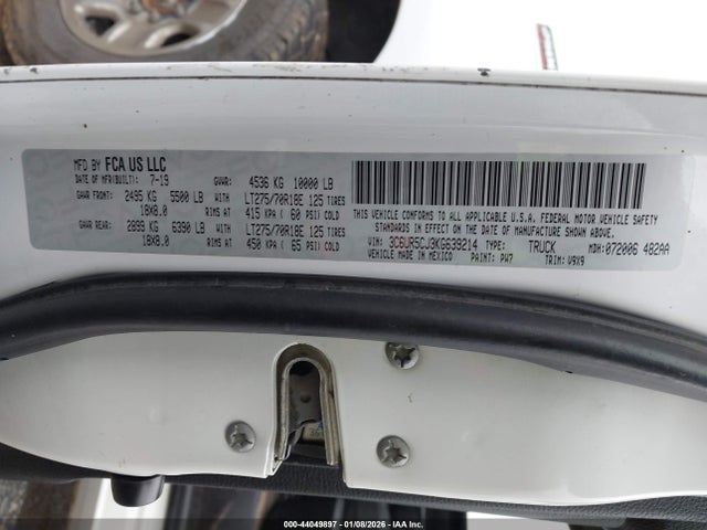 Продаж на аукціоні авто 2019 Ram 2500 Tradesman  4x4 6'4 Box, vin: 3C6UR5CJ3KG639214, номер лоту: 44049897