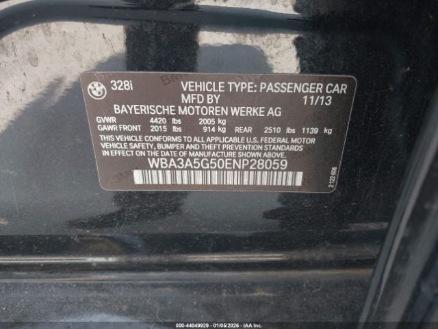 2014 BMW 328I WBA3A5G50ENP28059 Photo 8