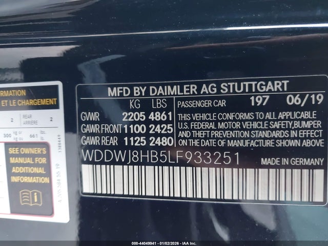 2020 MERCEDES-BENZ AMG C 63 WDDWJ8HB5LF933251 Photo 8