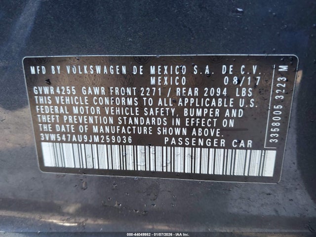 2018 VOLKSWAGEN GOLF GTI 3VW547AU9JM259036 Photo 8