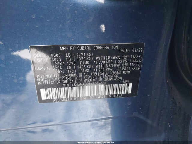 2022 SUBARU ASCENT 4S4WMAGD4N3419161 Photo 8